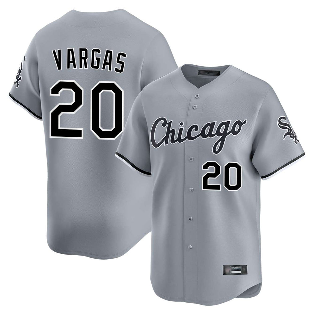 Boles C.White Sox #20 Miguel Vargas Player Gray Road Limited Home Stitched Jerseys