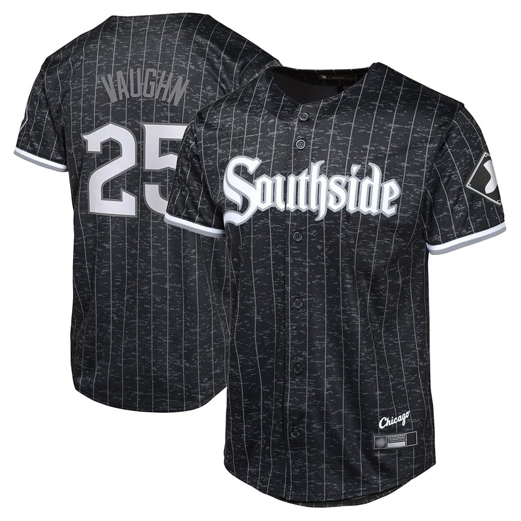 Boles C.White Sox #25 Andrew Vaughn Player Black City Connect Home Game Stitched Jerseys