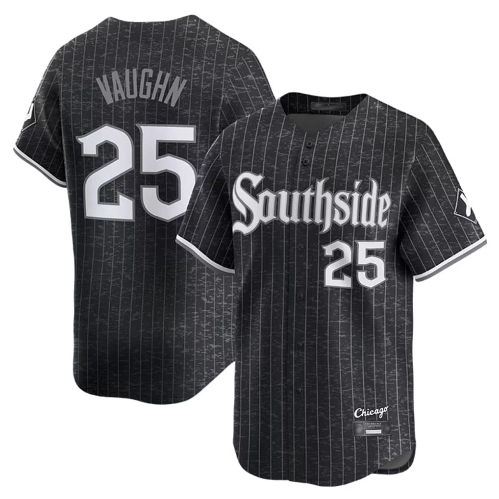 Boles C.White Sox #25 Andrew Vaughn Player Black City Connect Limited Home Stitched Jerseys