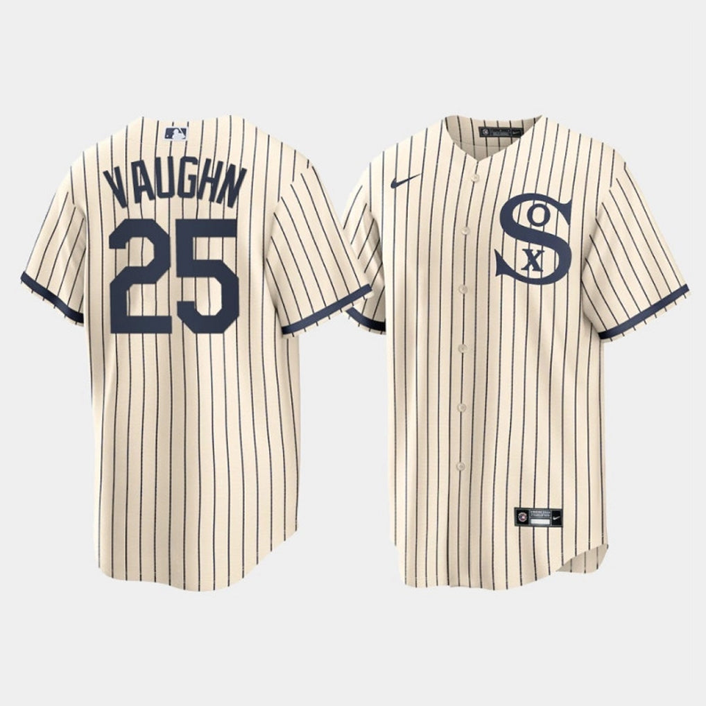 Boles C.White Sox #25 Andrew Vaughn Player Cream Field of Dreams Home Game Stitched Jerseys