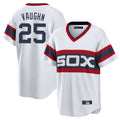 Boles C.White Sox #25 Andrew Vaughn Player White Stripe Limited Home Stitched Jerseys