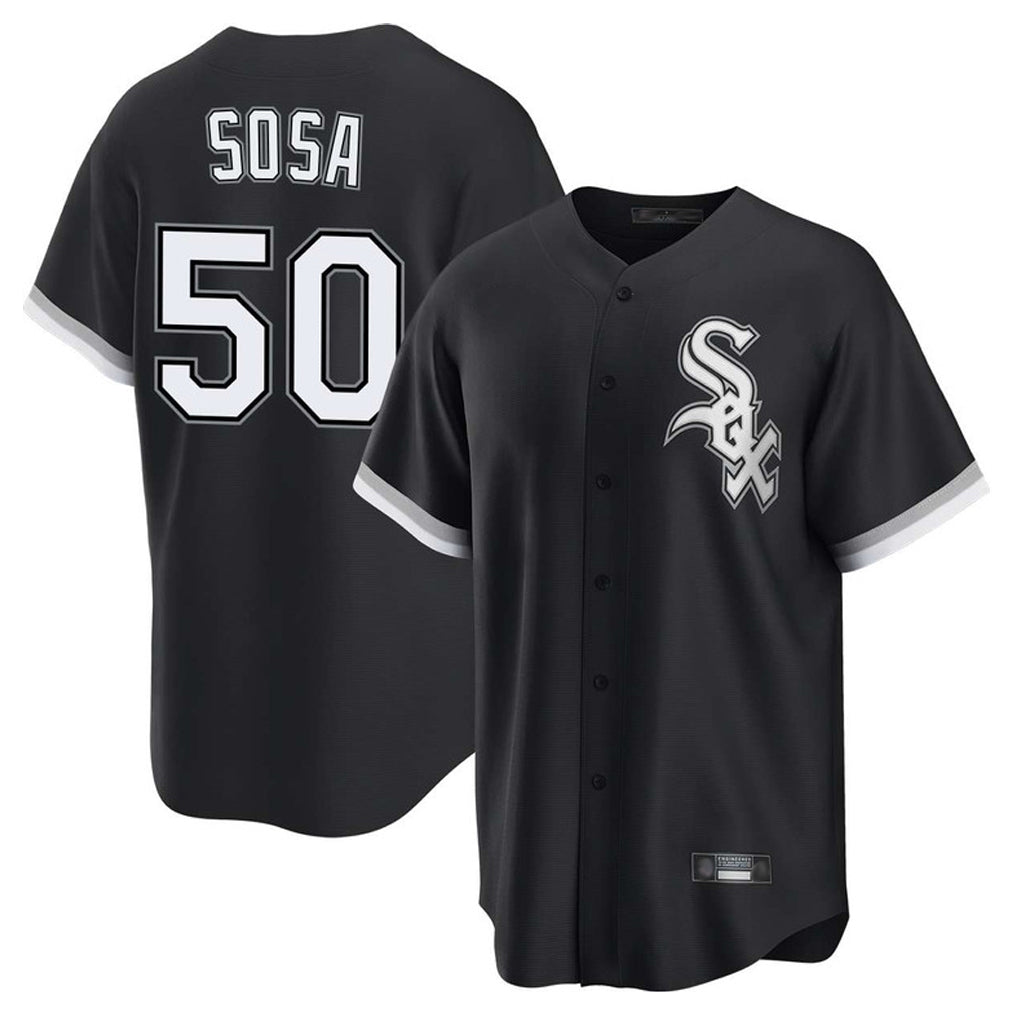 Boles C.White Sox #50 Lenyn Sosa Player Black Home Game Stitched Jerseys