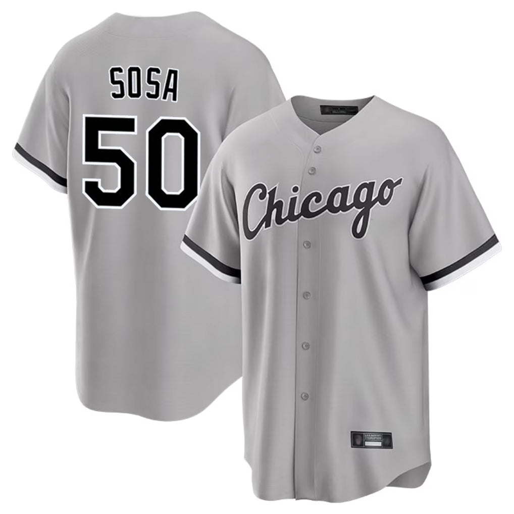 Boles C.White Sox #50 Lenyn Sosa Player Gray Home Game Stitched Jerseys