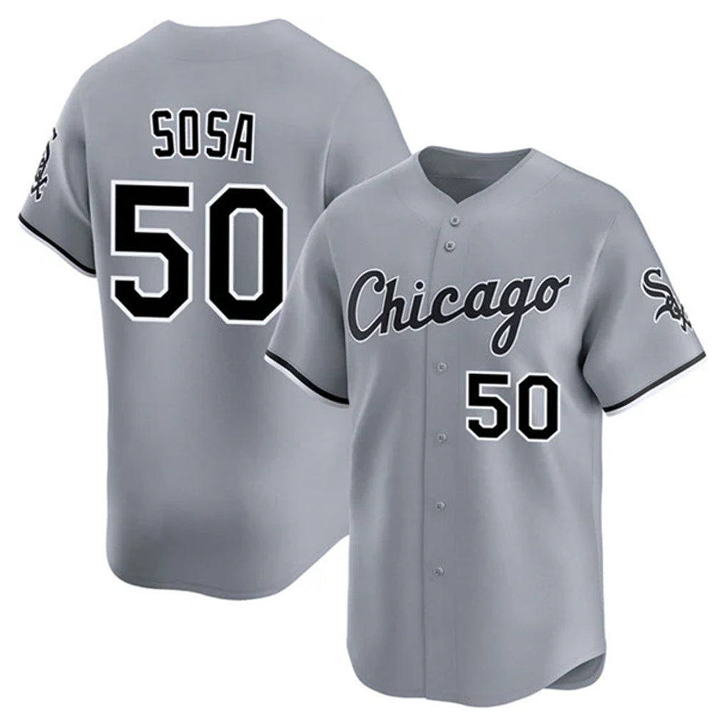 Boles C.White Sox #50 Lenyn Sosa Player Gray Road Limited Home Stitched Jerseys