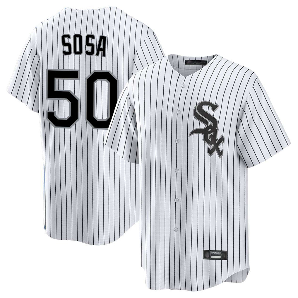 Boles C.White Sox #50 Lenyn Sosa Player White Stripe Home Game Stitched Jerseys