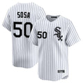 Boles C.White Sox #50 Lenyn Sosa Player White Stripe Limited Home Stitched Jerseys