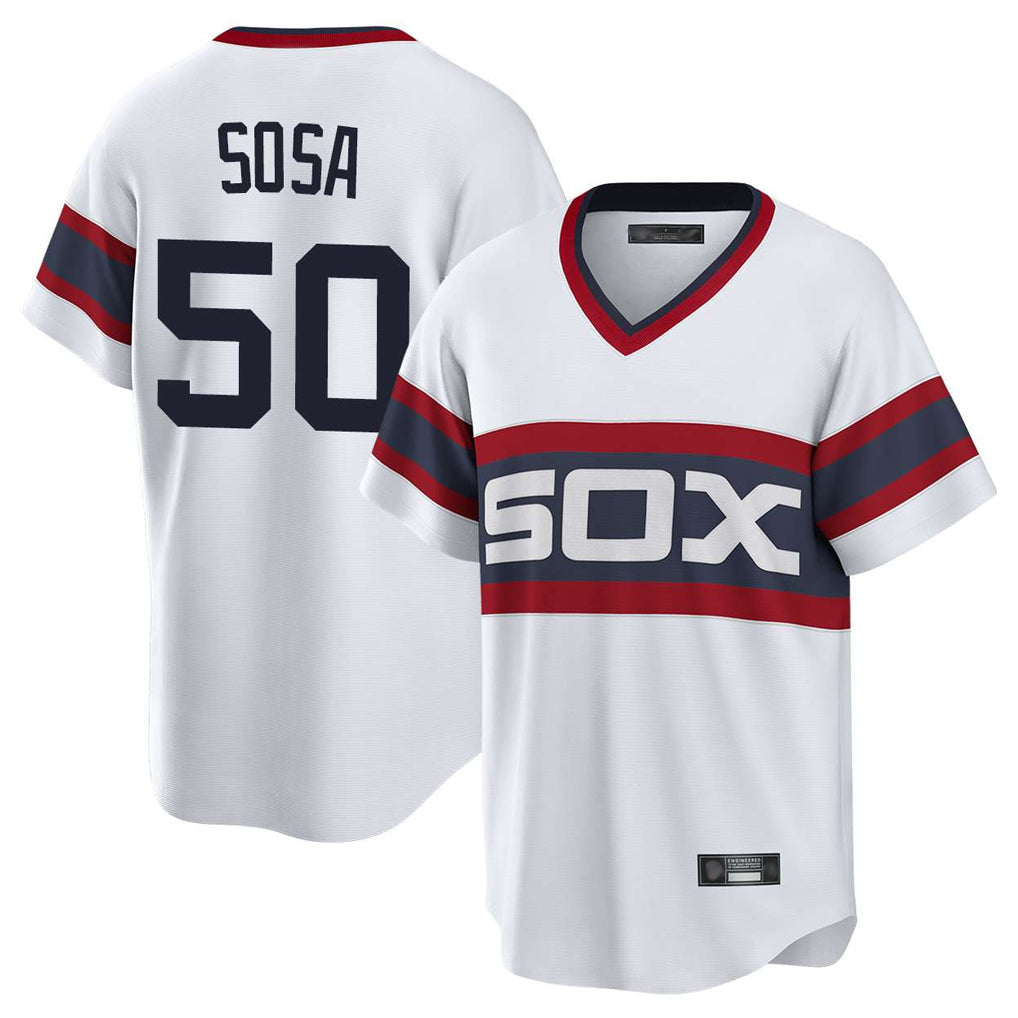 Boles C.White Sox #50 Lenyn Sosa Player White T-shirt Home Game Stitched Jerseys