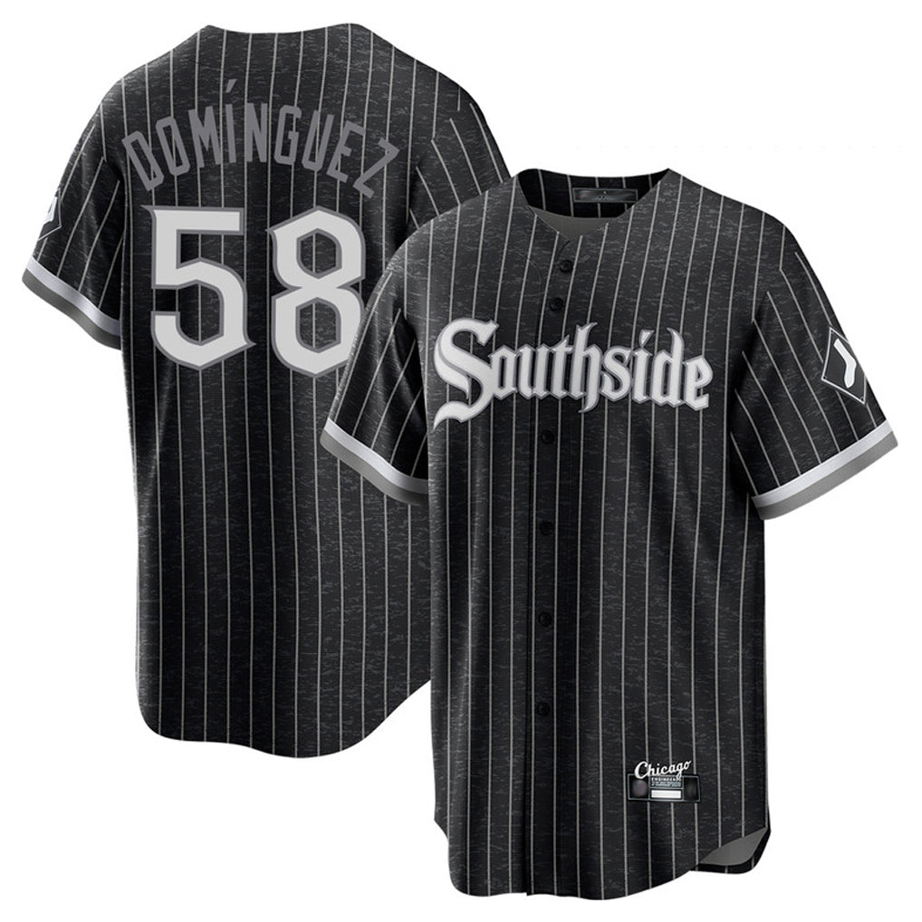 Boles C.White Sox #58 Seranthony Dom¨ªnguez Player Black City Connect Home Game Stitched Jerseys