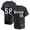 Boles C.White Sox #58 Seranthony Dom¨ªnguez Player Black City Connect Limited Home Stitched Jerseys