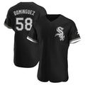 Boles C.White Sox #58 Seranthony Dom¨ªnguez Player Black Limited Elite Home Stitched Jerseys