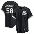 Boles C.White Sox #58 Seranthony Dom¨ªnguez Player Black Spring Training Game Stitched Jerseys