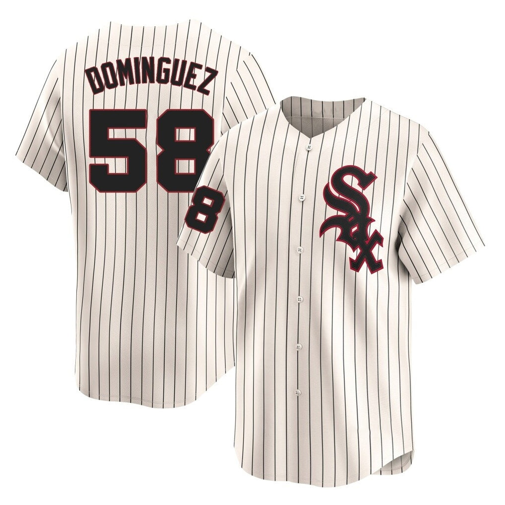 Boles C.White Sox #58 Seranthony Dom¨ªnguez Player Cream Cooperstown Collection Limited Home Stitched Jerseys