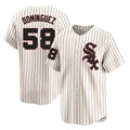 Boles C.White Sox #58 Seranthony Dom¨ªnguez Player Cream Cooperstown Collection Limited Home Stitched Jerseys