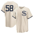 Boles C.White Sox #58 Seranthony Dom¨ªnguez Player Cream Field of Dreams Home Game Stitched Jerseys