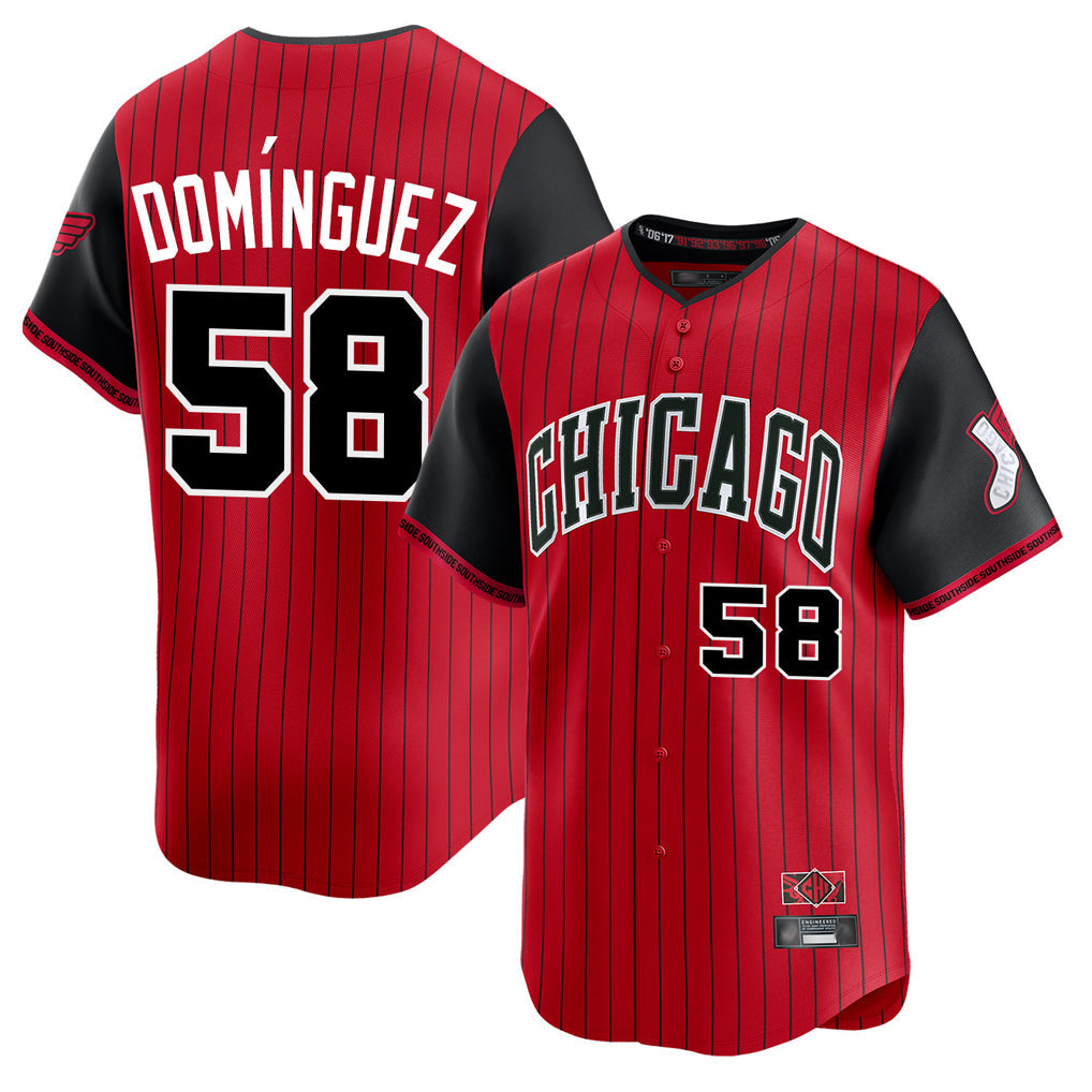 Boles C.White Sox #58 Seranthony Dom¨ªnguez Player Red City Connect Limited Home Stitched Jerseys