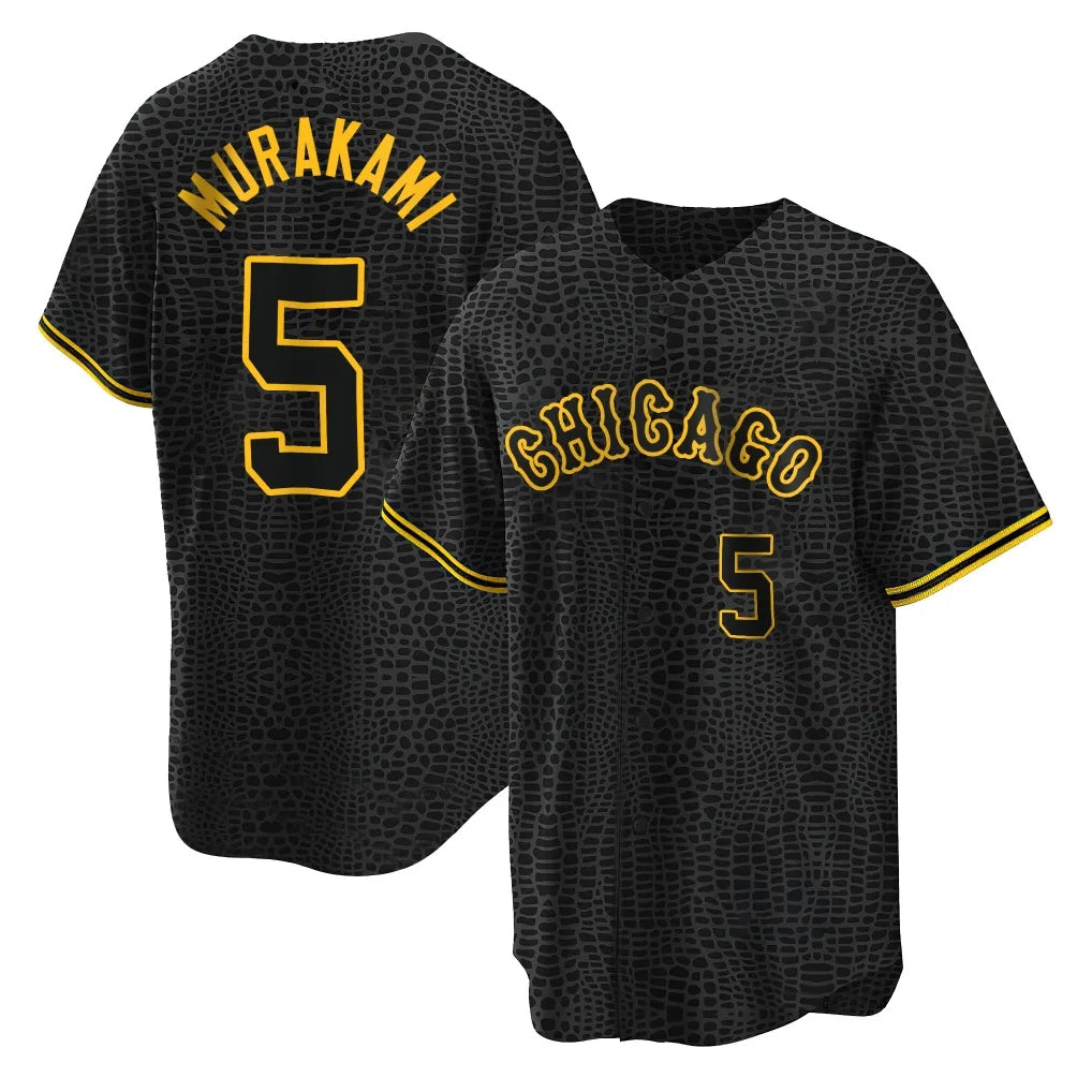 Boles C.White Sox #5 Munetaka Murakami Player Black Snake Skin City Home Game Stitched Jerseys