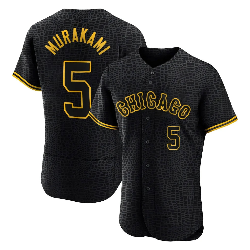 Boles C.White Sox #5 Munetaka Murakami Player Black Snake Skin City Limited Elite Home Stitched Jerseys