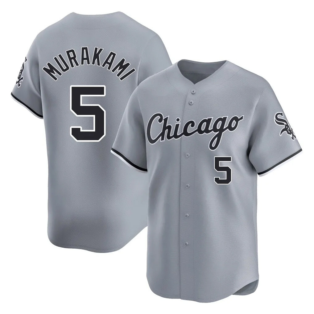 Boles C.White Sox #5 Munetaka Murakami Player Gray Road Limited Home Stitched Jerseys