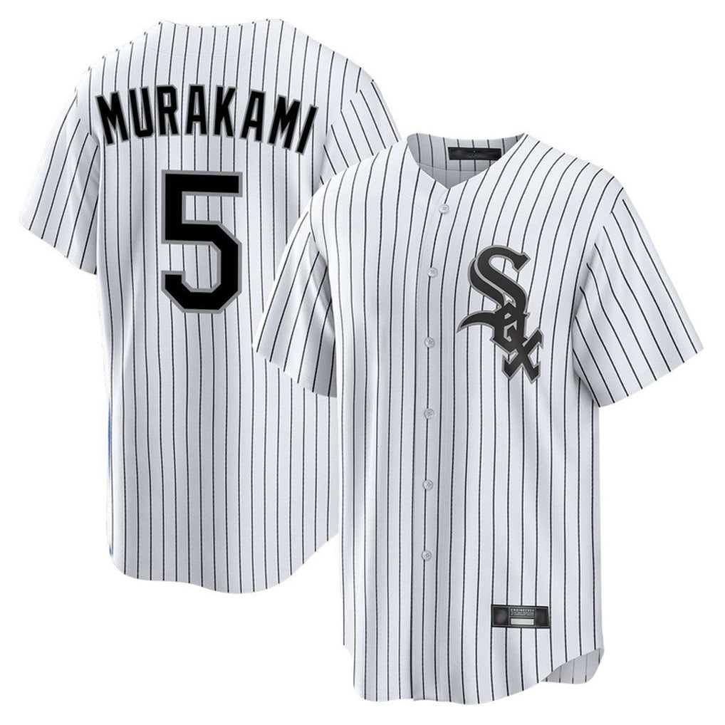 Boles C.White Sox #5 Munetaka Murakami Player White Stripe Home Game Stitched Jerseys