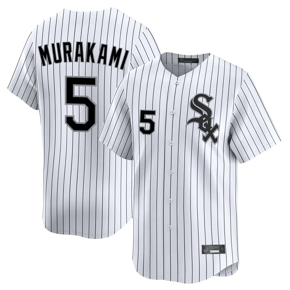 Boles C.White Sox #5 Munetaka Murakami Player White Stripe Limited Home Stitched Jerseys