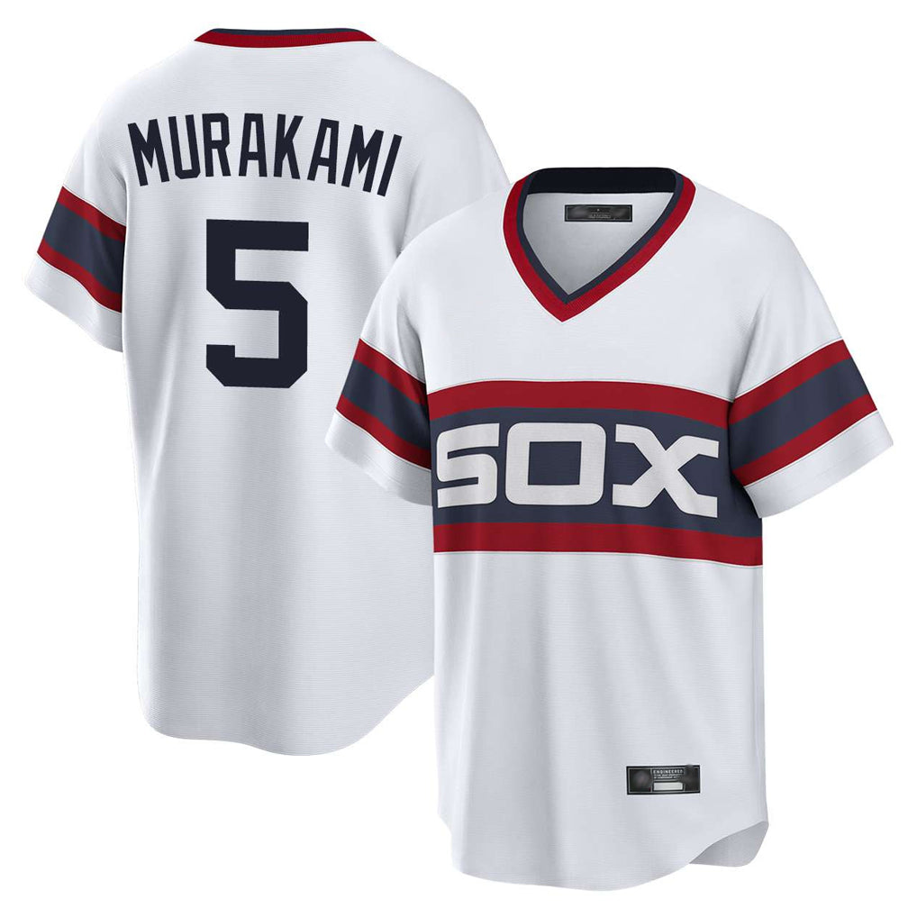 Boles C.White Sox #5 Munetaka Murakami Player White T-shirt Home Game Stitched Jerseys
