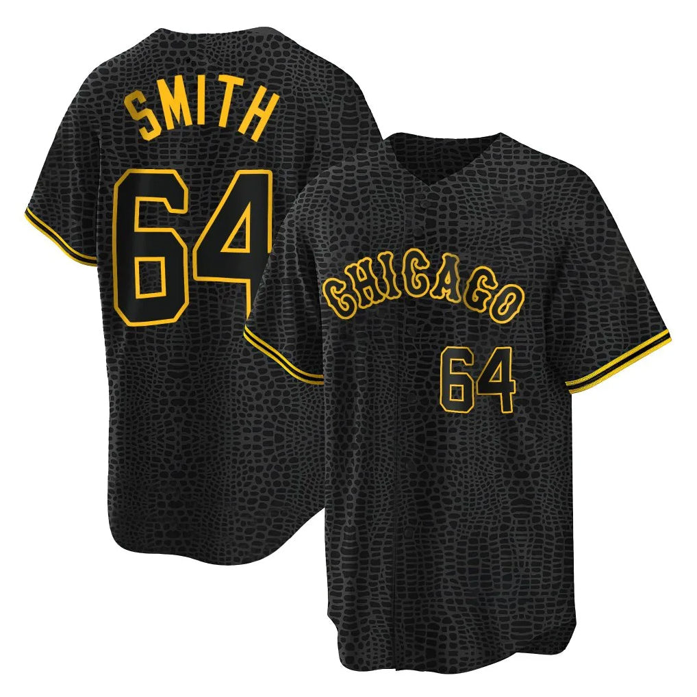 Boles C.White Sox #64 Shane Smith Player Black Snake Skin City Home Game Stitched Jerseys