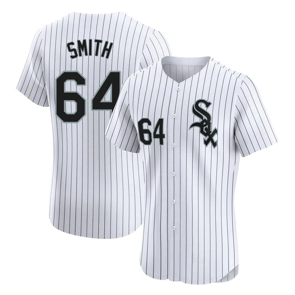 Boles C.White Sox #64 Shane Smith Player White Stripe Limited Elite Home Stitched Jerseys