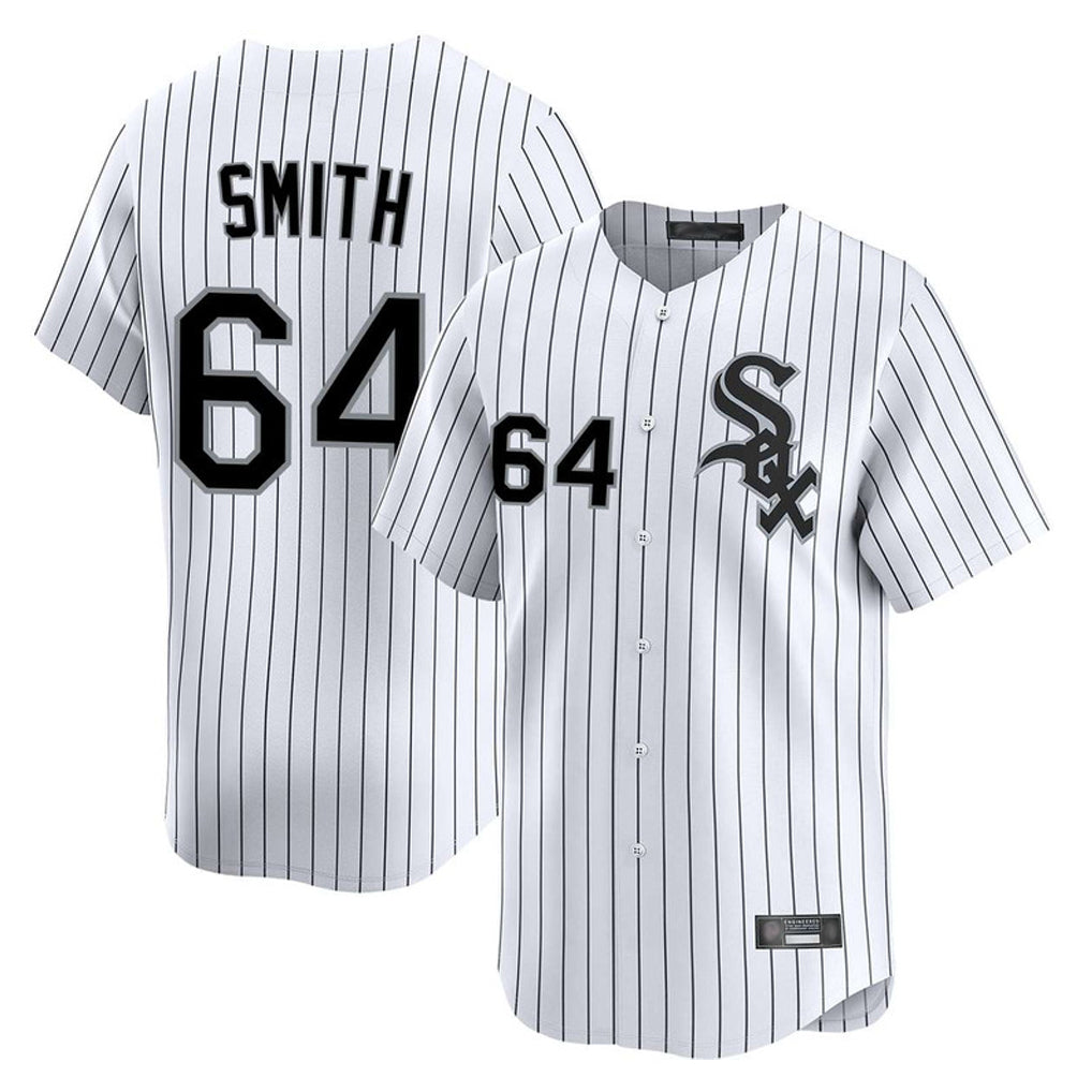 Boles C.White Sox #64 Shane Smith Player White Stripe Limited Home Stitched Jerseys