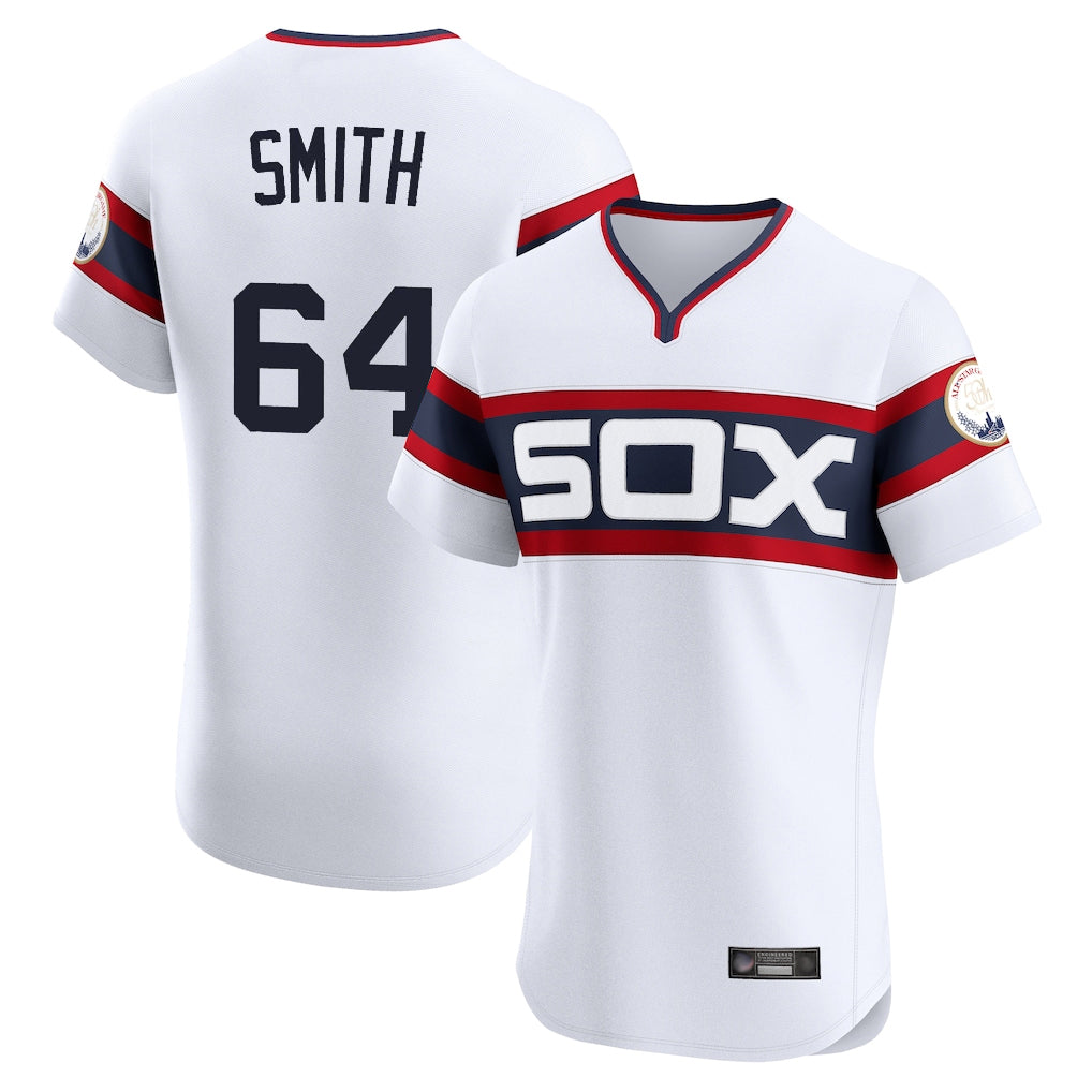 Boles C.White Sox #64 Shane Smith Player White T-shirt Limited Elite Home Stitched Jerseys