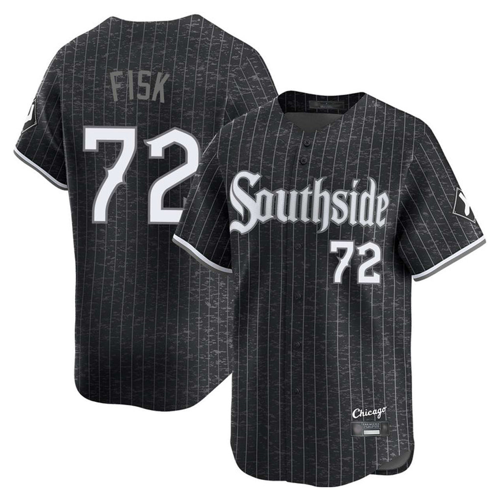 Boles C.White Sox #72 Carlton Fisk Player Black City Connect Limited Home Stitched Jerseys