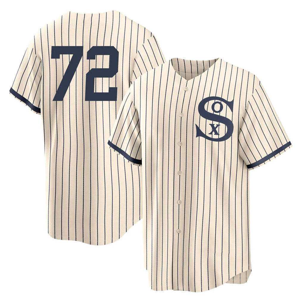 Boles C.White Sox #72 Carlton Fisk Player Cream Field of Dreams Home Game Stitched Jerseys