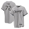 Boles C.White Sox #72 Carlton Fisk Player Gray Home Game Stitched Jerseys