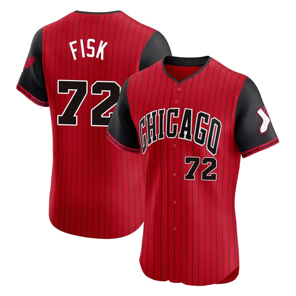 Boles C.White Sox #72 Carlton Fisk Player Red City Connect Limited Elite Home Stitched Jerseys
