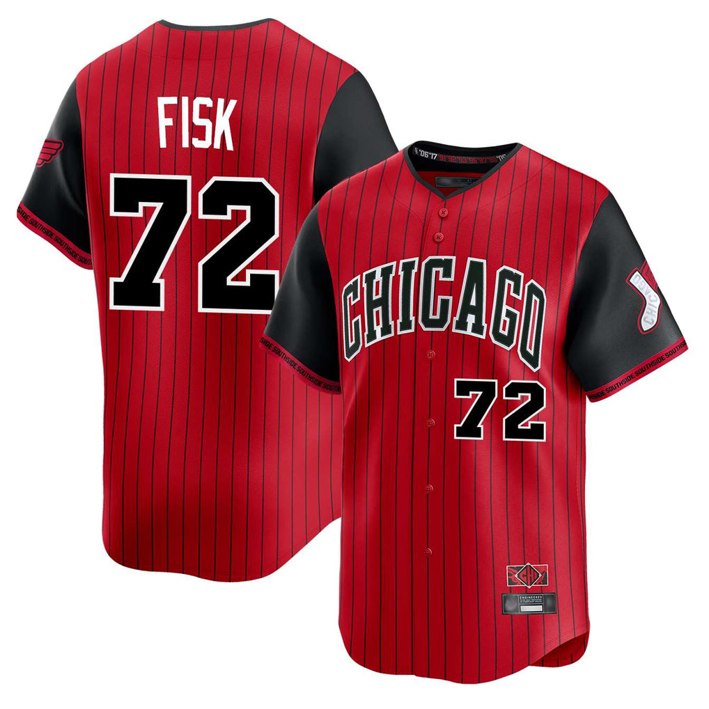Boles C.White Sox #72 Carlton Fisk Player Red City Connect Limited Home Stitched Jerseys