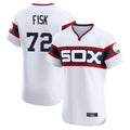Boles C.White Sox #72 Carlton Fisk Player White T-shirt Limited Elite Home Stitched Jerseys