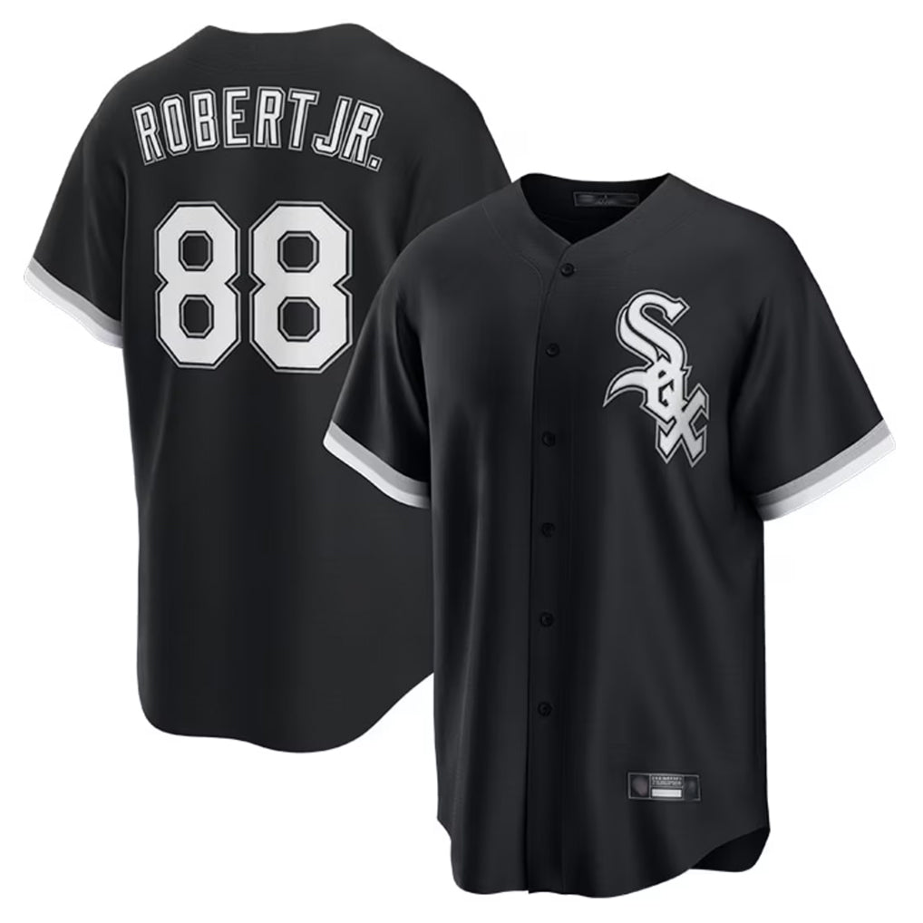 Boles C.White Sox #88 Luis Robert Jr Player Black Home Game Stitched Jerseys