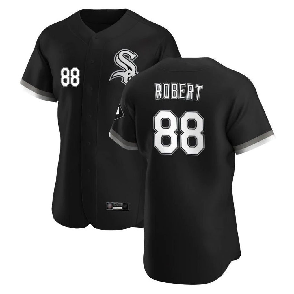 Boles C.White Sox #88 Luis Robert Jr Player Black Limited Elite Home Stitched Jerseys
