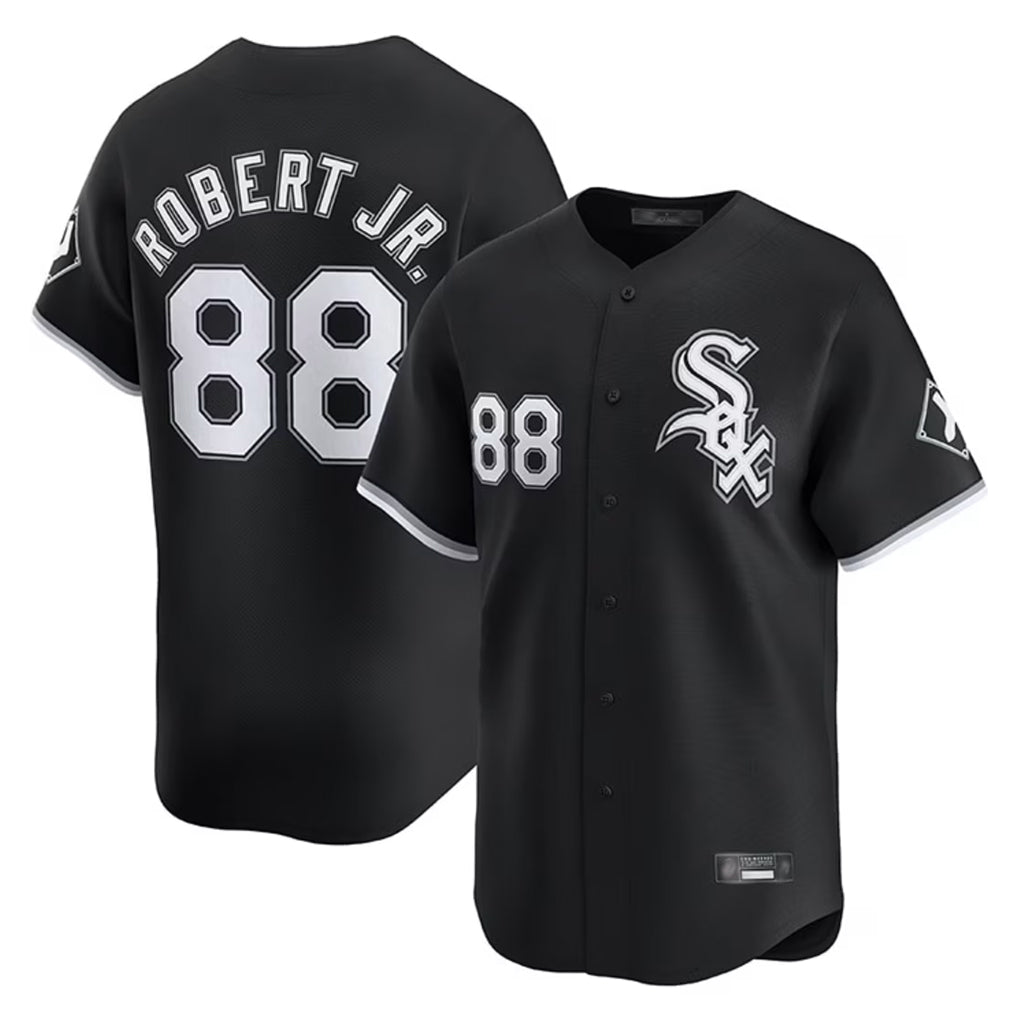 Boles C.White Sox #88 Luis Robert Jr Player Black Limited Home Stitched Jerseys