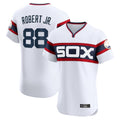Boles C.White Sox #88 Luis Robert Jr Player White T-shirt Limited Elite Home Stitched Jerseys