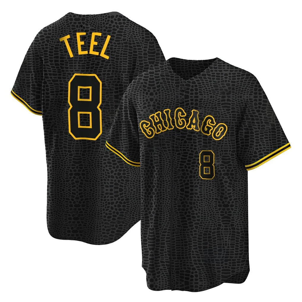 Boles C.White Sox #8 Kyle Teel Player Black Snake Skin City Home Game Stitched Jerseys