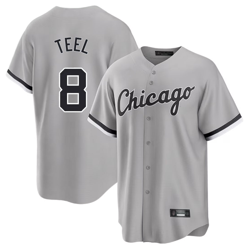 Boles C.White Sox #8 Kyle Teel Player Gray Home Game Stitched Jerseys