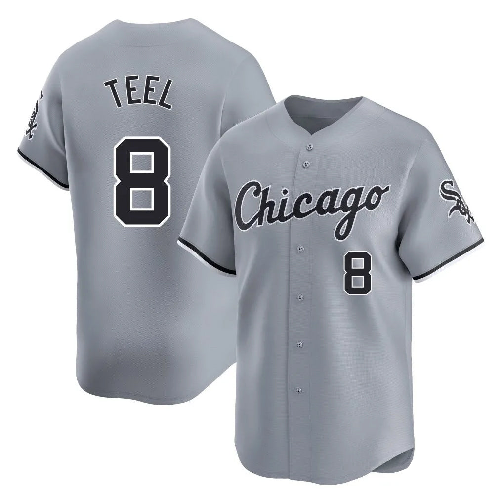 Boles C.White Sox #8 Kyle Teel Player Gray Road Limited Home Stitched Jerseys