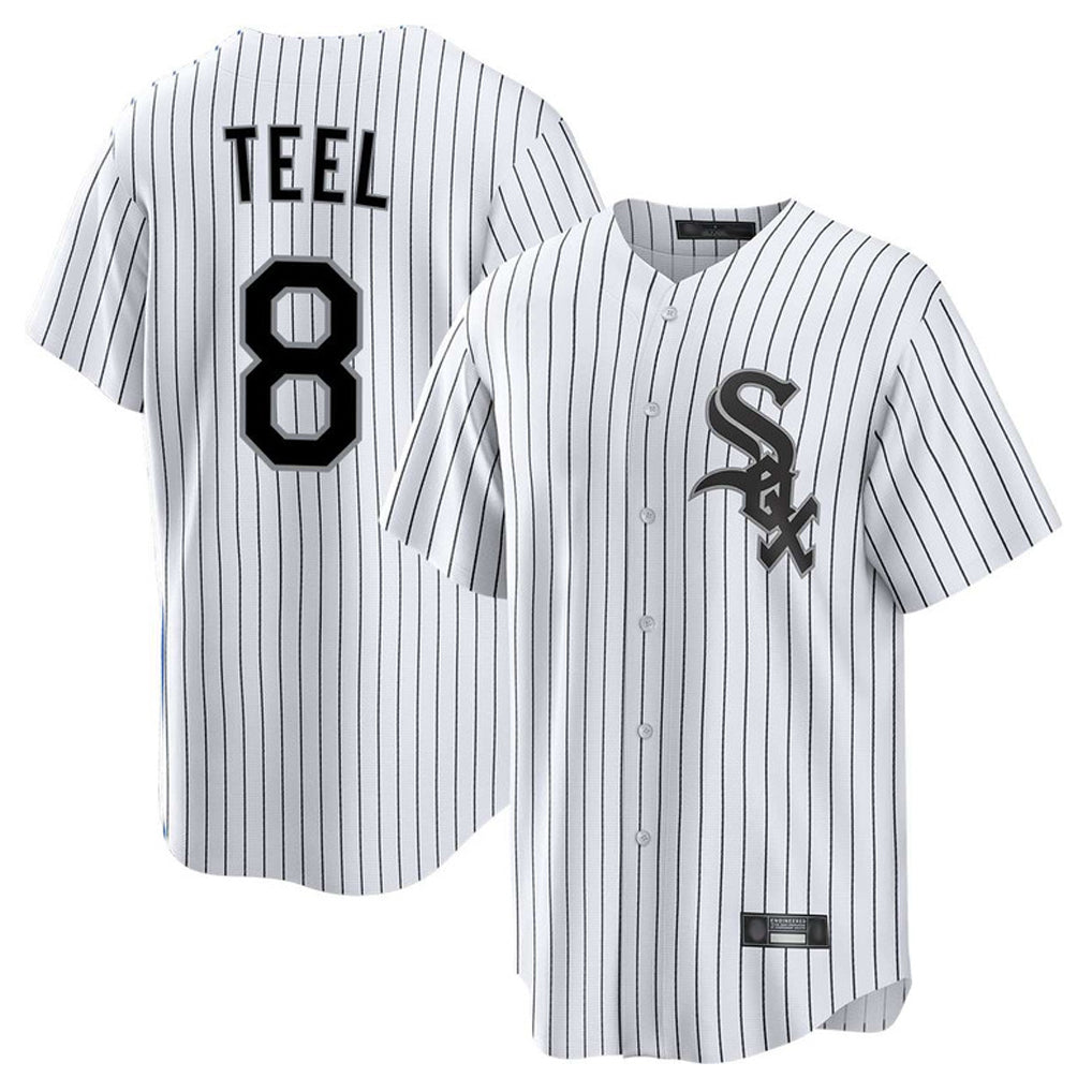 Boles C.White Sox #8 Kyle Teel Player White Stripe Home Game Stitched Jerseys