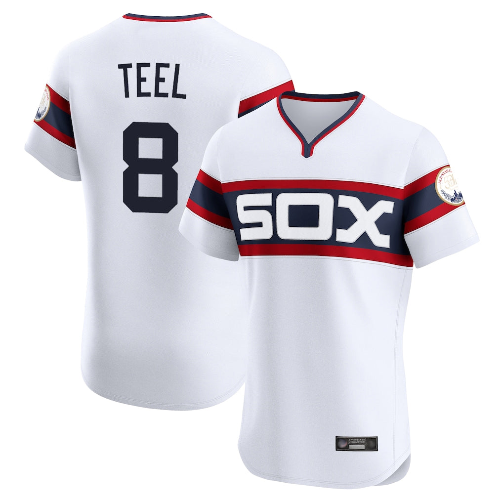 Boles C.White Sox #8 Kyle Teel Player White T-shirt Limited Elite Home Stitched Jerseys