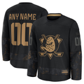 Boles Custom A.Ducks Black 2024 Military Appreciation Practice Jerseys