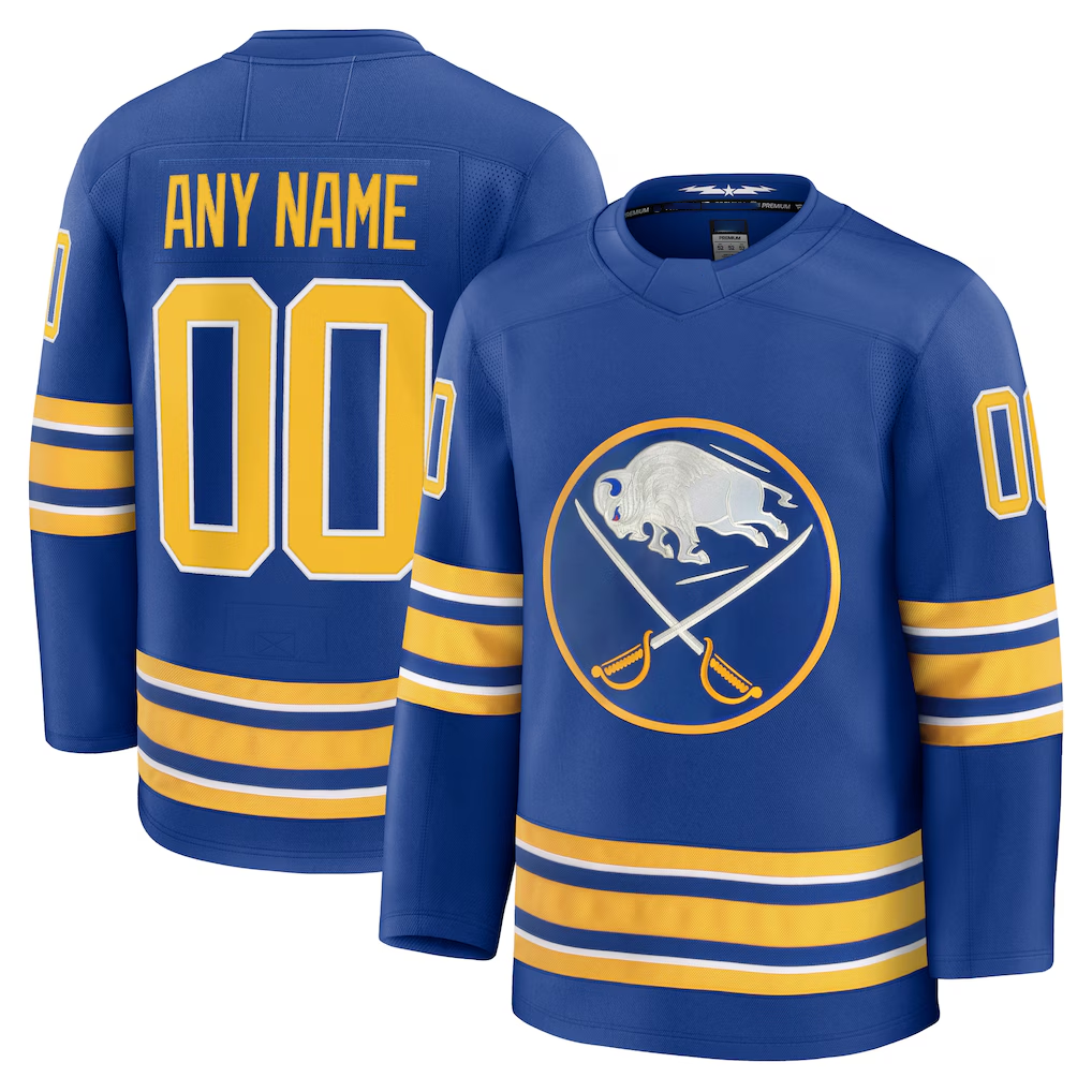 Boles Custom B.Sabres Royal Home Premium Stitched Jerseys