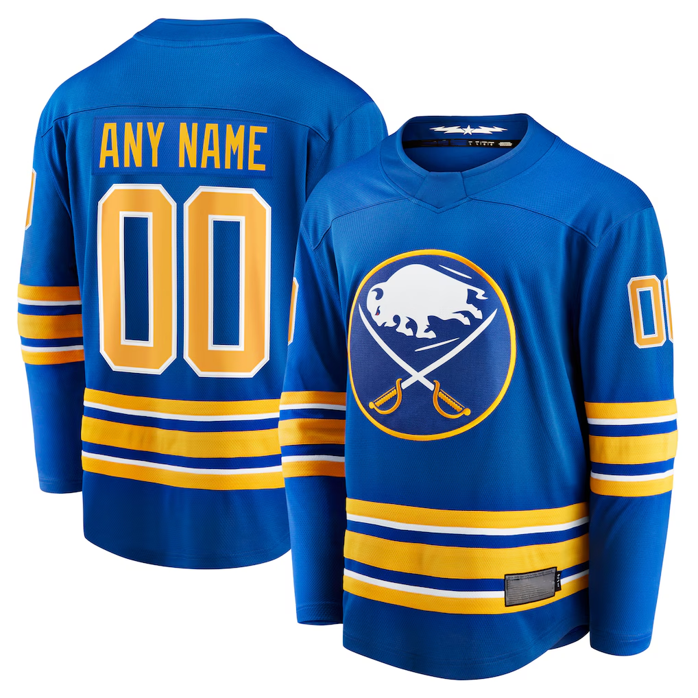 Boles Custom B.Sabres Royal Home Breakaway Stitched Jerseys