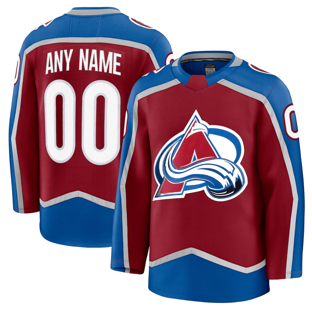 Boles Custom C.Avalanche Burgundy Home Premium Jerseys