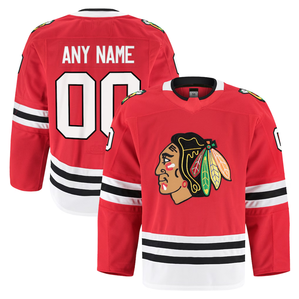 Boles Custom C.Blackhawks Red Home Authentic Pro Jerseys