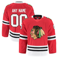Boles Custom C.Blackhawks Red Home Authentic Pro Jerseys